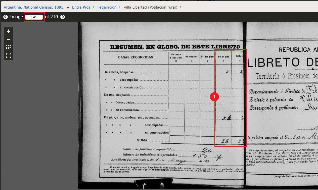Cómo consultar el Censo Argentino de 1895 - Paso 5